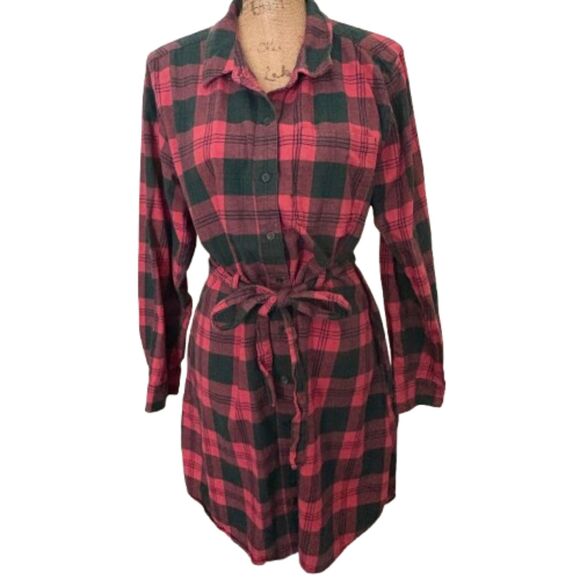 United By Blue Dresses & Skirts - United by Blue Impact Collection Shirt Dress Plaid Flannel Christmas Size XL